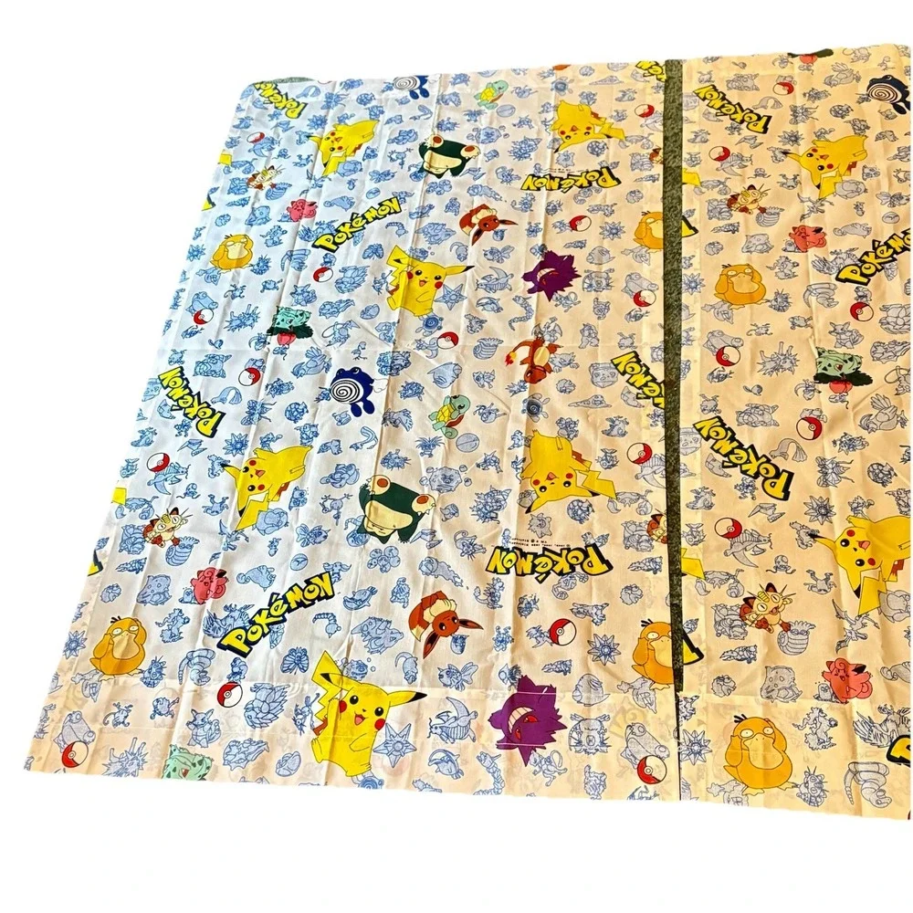 Pokémon Curtains VTG 1990s All Over Characters Great Set